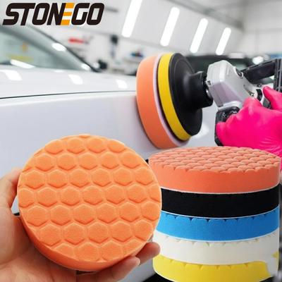 5Pcs Professional Car Polishing Pads Foam Buffing Kit Waxing Cleaning Accessories for Auto Detailing