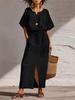 Spring/Summer 2026 Bohemian Batwing Sleeve Top & Slim Long Skirt Set