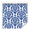 Blue and Azure Damask Wallpaper for Living Room and Bedroom 50x1000