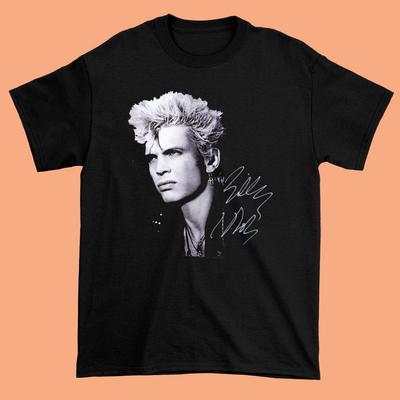 Rare Billy Idol Colletion Short Sleeve Black All Size  Shirt Unisex T-Shirt