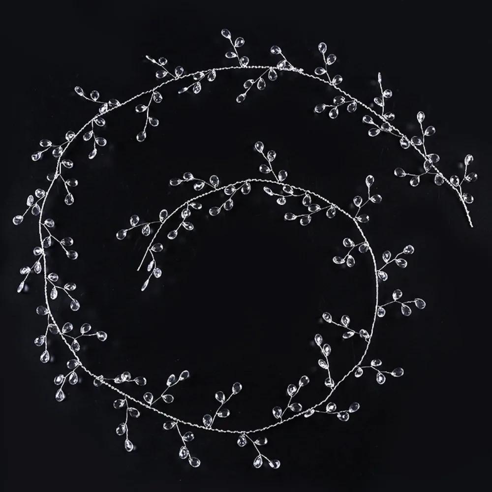 DIY Acrylic Crystal Beads Droprain String Branch Curtain Garland Transparent Diamond Beaded Stage Accessories