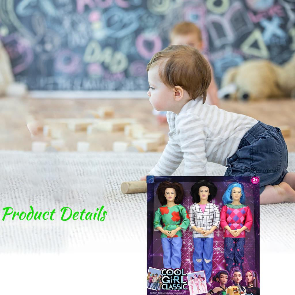 3 Stück Gelenkpuppen, mit realistischen Charakterdesigns, machen ein entzückendes Überraschungsgeschenk für Kinder und Freunde.