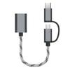 2 in 1 USB OTG Kabel Typ C Micro USB zu USB 3.0 Adapter Geflochtenes Design Datenübertragungskabel Kompatibel mit Andriod