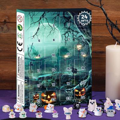 Halloween Countdown Calendar 24 Days Halloween Advent Horror Figures Calendar Resin Figurines Home Decorations for Table Girls