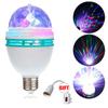 KTV Stage Colorful Rotating Light E27 Crystal Light Bulb with Sockets Disco Magic Ball Light Bulb for Home Room Dance Party