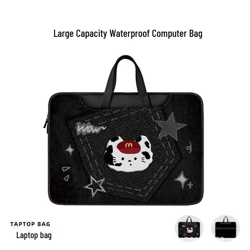Adorable Cartoon Laptop Bag for Apple, Huawei, Xiaomi, Xiaoxin - Handheld & Shoulder Dual-Use