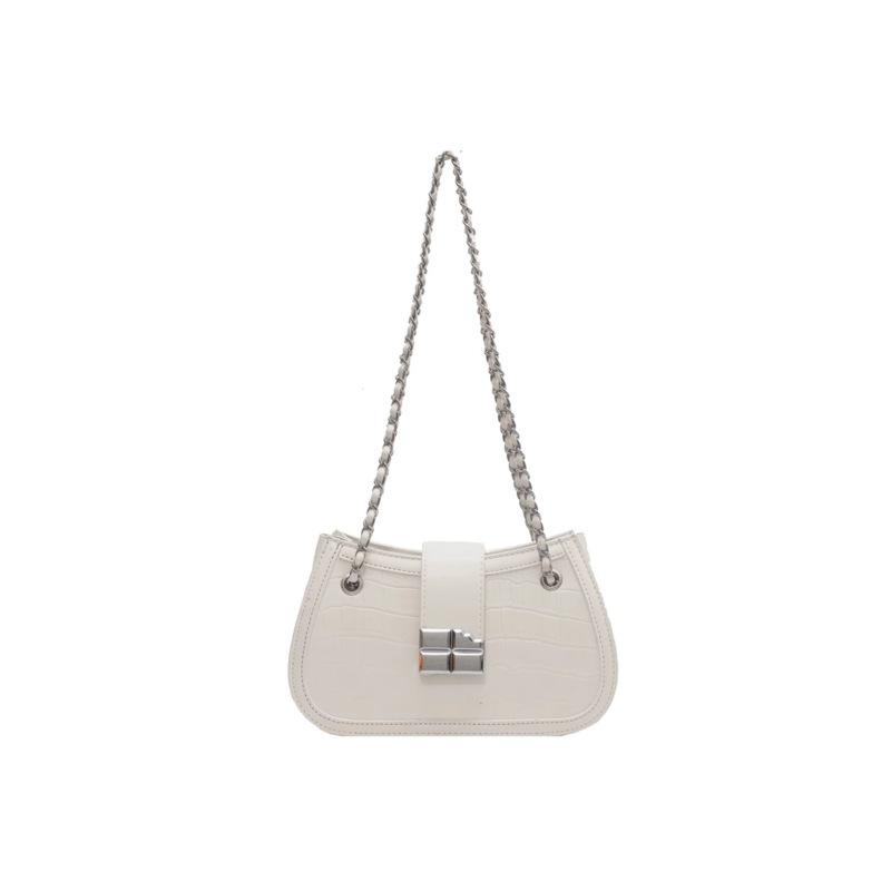 Autumn and Winter Small Bag Women's 2025 New Versatile French White Niche Chain Messenger Bag Women's Shoulder Armpit Bag