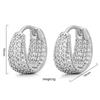 Fashion Zirconia U Shape Huggie Hoop Earrings For Women Geometric Ear Buckle Bridal Wedding Engagement Earrings Daily Jewelry