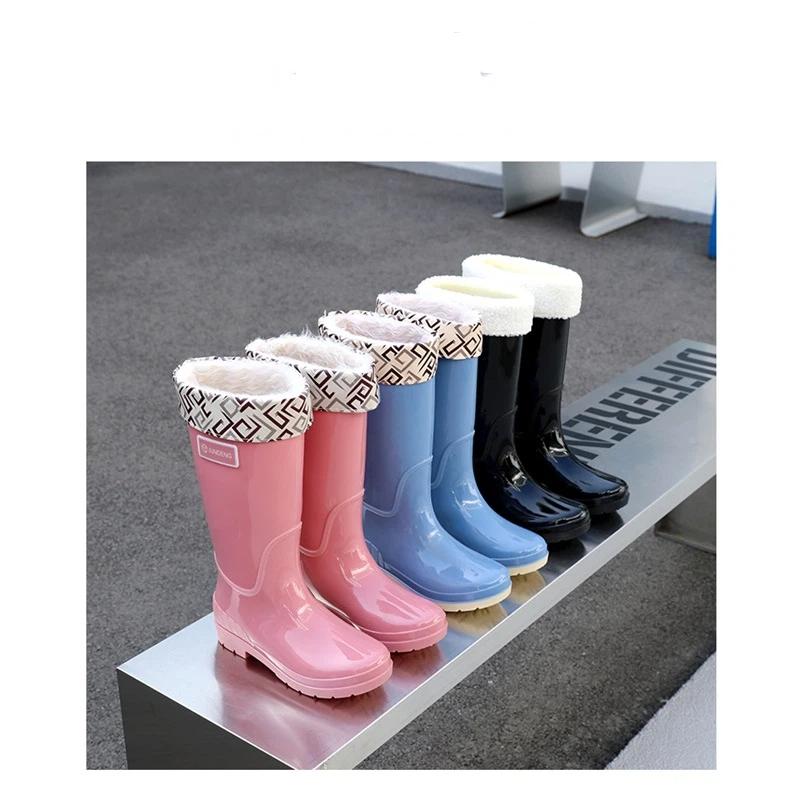 Botas de Lluvia Impermeables y Antideslizantes de Caña Alta para Mujer