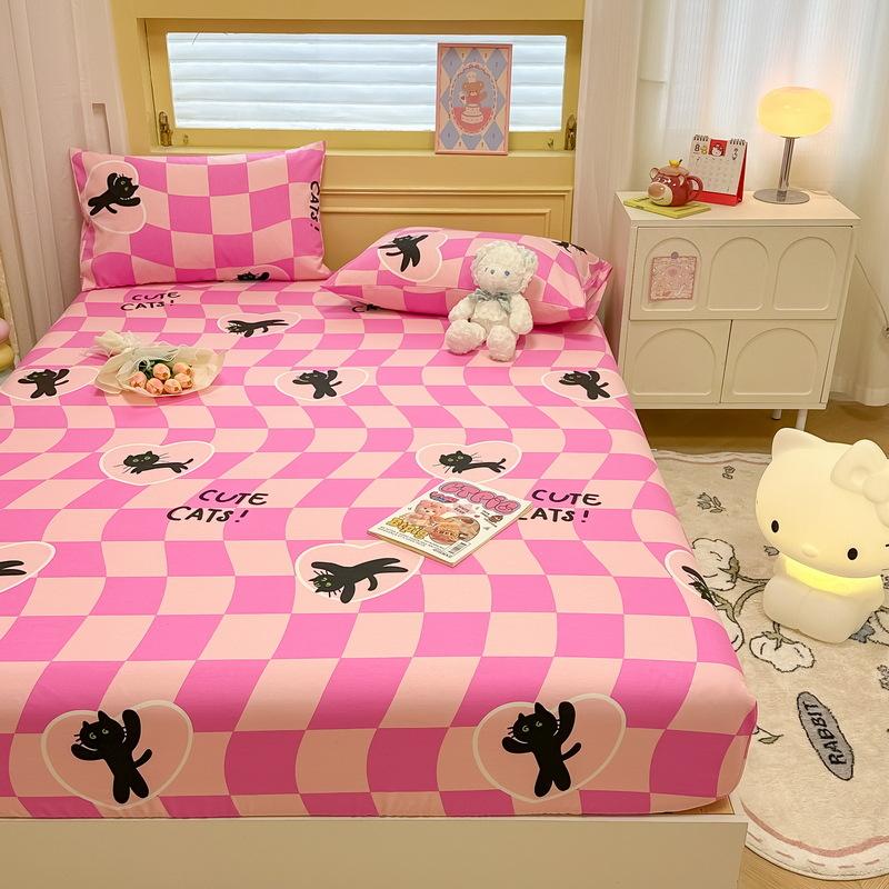 2025 New 100% Cotton Bed Sheet Flower Series Printed Double Top King Sheets For Girls Boys Kids Single Queen King Size Bed Linen