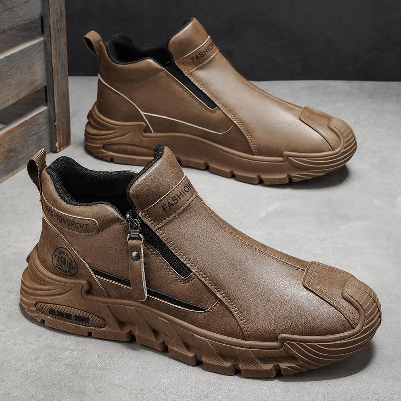Autumn High-top Labor Insurance Shoes Casual Sports Non-slip Wear-resistant Shoes Short Boots Casual Martin Boots