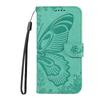 For Motorola Moto G56 5G Case Butterfly Pattern PU Leather Folio Flip Phone Cover -  Green
