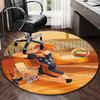 1pc Haikyuu Hinata Shoyo Volleyball Round Carpet, Office Chair Mat, Non-Slip Rug for Home Decor, Seasonal Gift, Suitable for Office, Living Room