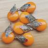 Vintage Tibetan Silver Necklace with Resin Beeswax Pendant and Colorful Bodhi Bead Accessories