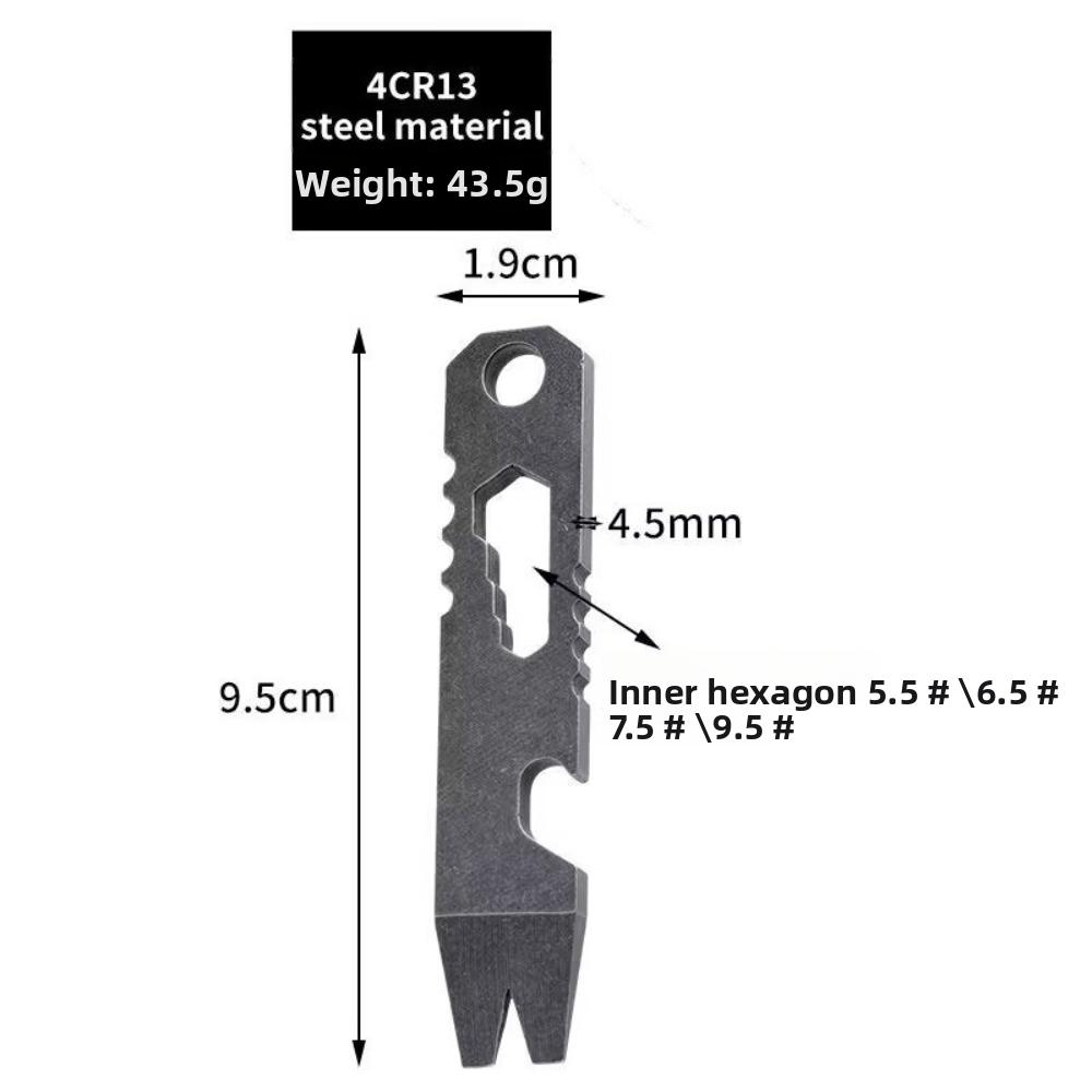 Stainless Steel EDC Wrench Portable Bottle Opener Durable Screwdriver Multi-Tool Outdoor