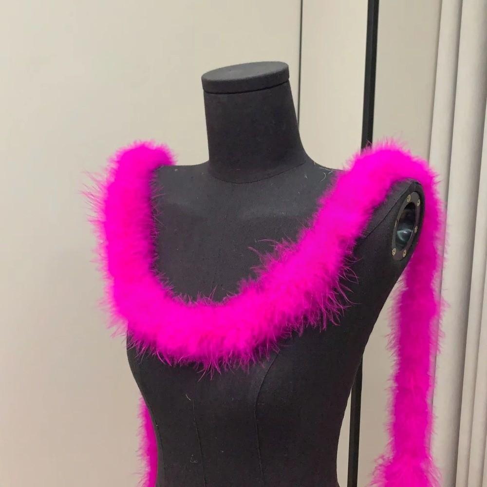 New 2 Meter Decorative Strip Faux Fur DIY Apparel Sewing Fluffy Trim Home Decor Cuff Strip Artificial Fur Decoration