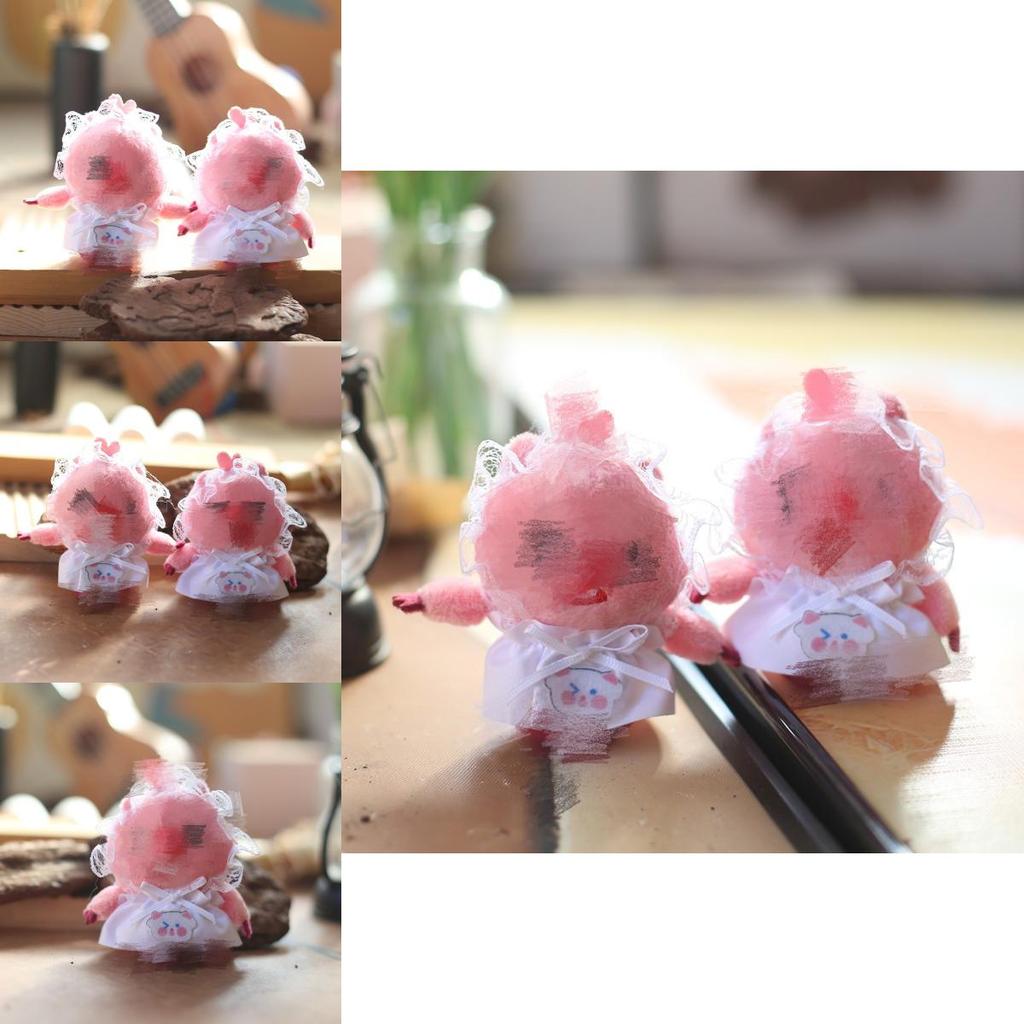 Charming Maid Squirrel Plush Keychain Soft Short Plush Stuffed Doll