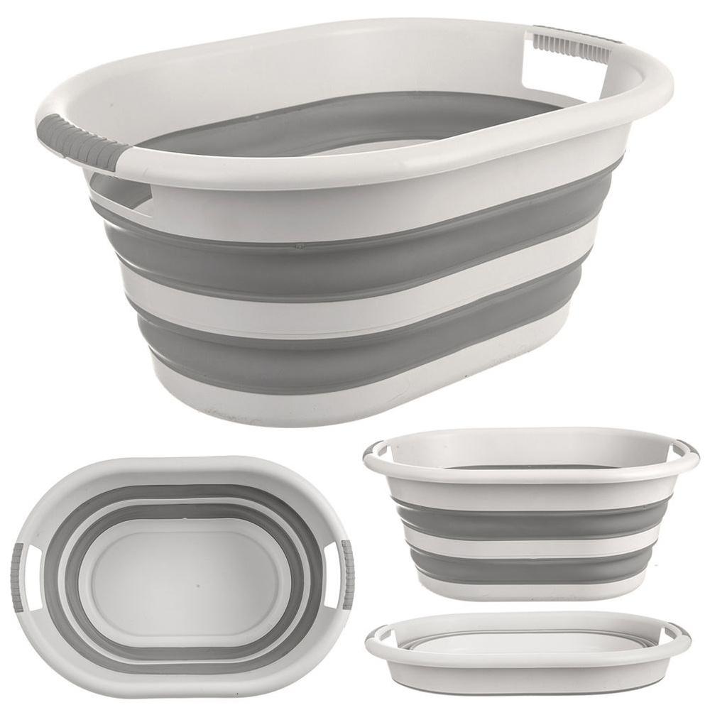 KEMP 38 L Silicone Foldable Laundry Basket