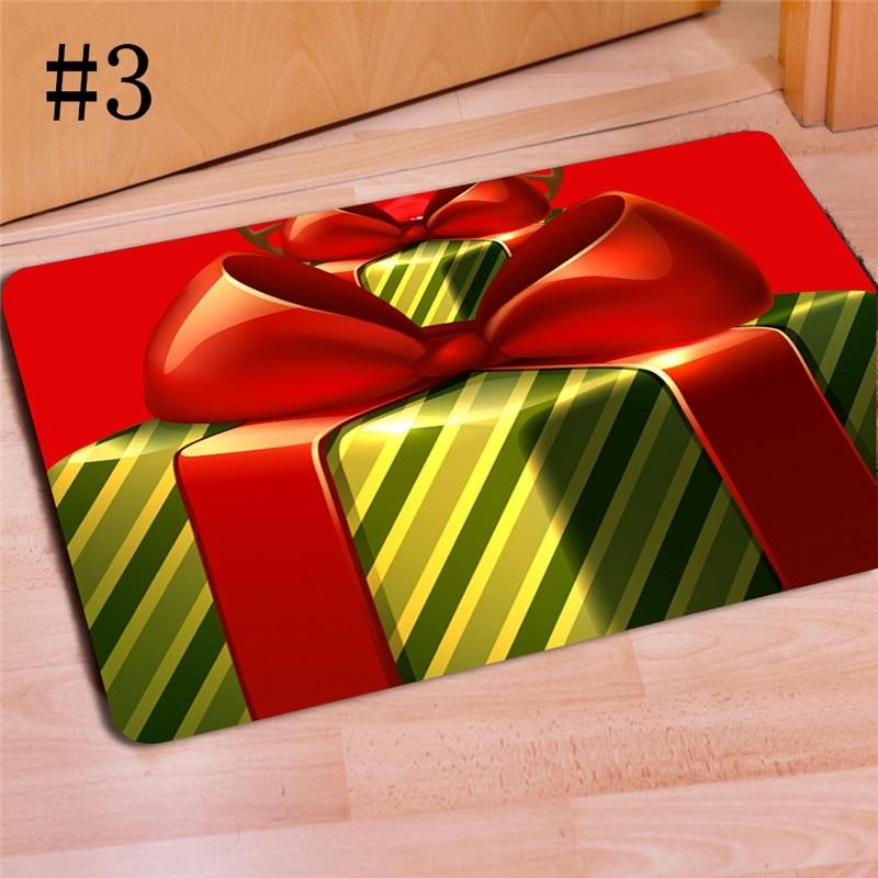 New Non-Slip Bedroom Rug Doormat Kitchen Bathroom Carpet Home Living Room Merry Christmas Carpet
