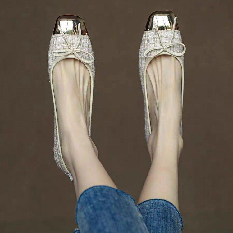 French thick heel with single shoes women's 2025 new autumn comfortable small fragrant soft sole casual Mary Jane shoes