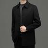 ROMON Men's Autumn/Winter Wool Blend Double-Faced Mid-Length Lapel Coat