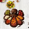 1Pc Wood Furnishings Snacks Personalized Cooked Food Platter Fun Fruit Home Decorative Octopus Shape Kitchen