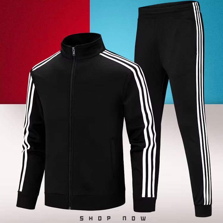 Couple's Casual Sportswear Set: Men's Sweatpants & Jacket with Women's Trendy Leggings