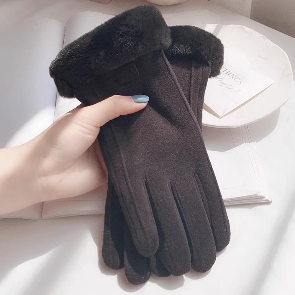 Thick Plush Gloves Soft Women Mittens Gift Winter Gloves  Girls