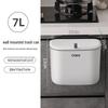 CCKO Wall-Mounted Kitchen Trash Can with Lid