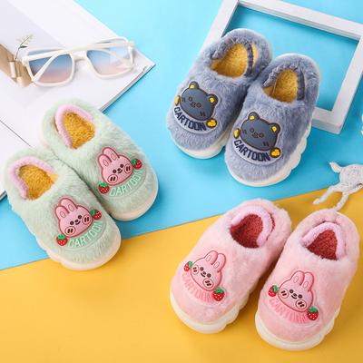Hausschuhe Cartoon Kind Baumwollhausschuhe Winter Neu Plüsch Jungen Hausschuhe Rutschfest Mädchen Baumwollschuh Kinderschuhe zapatos niña