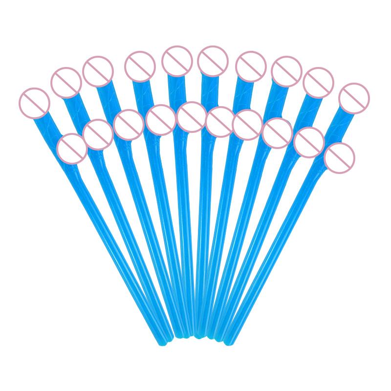 10pcs Bachelorette Party Penis Straws Plastic Novelty Nude Dick Drink Straw For Hen Night Bar Decor Wedding Team Bride Supplies