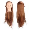 Hlava figuríny s dlhými vlasmi Svetlohnedá Cvičenie kaderníka Hlava kozmetológie Hlava bábiky figuríny