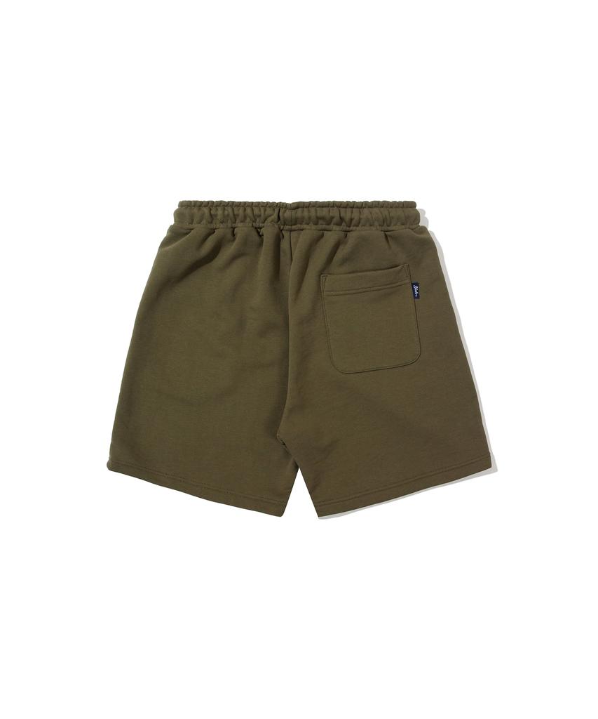 YALE [Onemile Wear] Small Arch Sweat Shorts Khaki