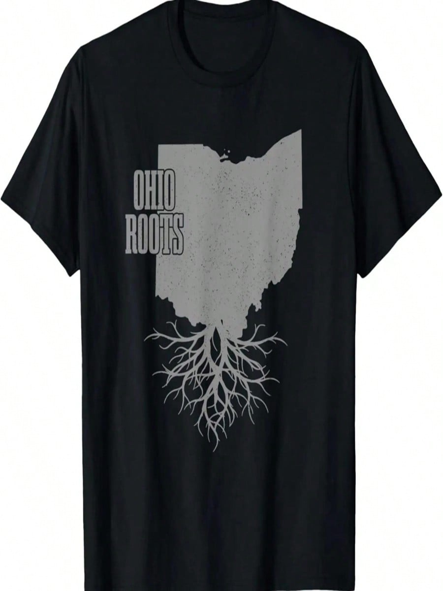 Ohio Roots State Map USA Patriotic Pride T-Shirt S разноцветный