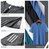 (L-8XL)Ice Silk Men Quick Dry Sport T-shirt Round Neck Loose Camping Hiking Fishing Tank Tops Mesh Air Conditioning T-shirt Man