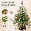 Kit Albero di Natale con Perline Fai da Te Albero di Natale Mini di Cristallo Artigianale Set per Artigianato Decorazione Festiva da Tavolo Ornamento Regalo
