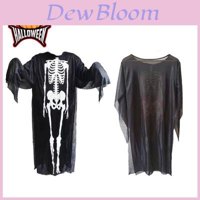 Halloween Skeleton Ghost Fancy Dress Cosplay Costume For Adults And Kids