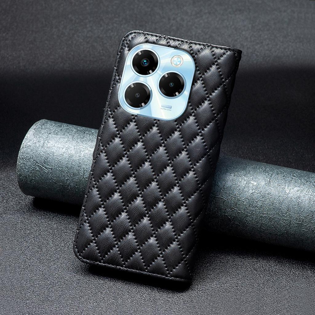 BINFEN COLOR BF Style-14 For Infinix Note 40X 5G Case Rhombus Phone Leather Cover Stand