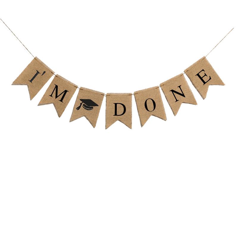 2.5M Выпускной Бантинг Баннер Я Закончил Буква Короны Дизайн Украшения 1 set