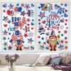Patriotic Gnome Window Stickers: Stars & Stripes Electrostatic Decor