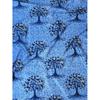 2 Piece Floral Design Panel Eyelet Polyester Long Door Curtain -  Blue