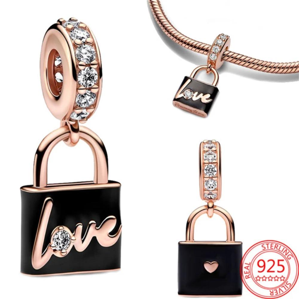 925 Silver Locks Keys Treasure Box Pendant Charm Bracelet Valentine Gift Jewelry Fashion New