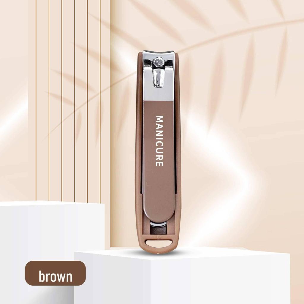 Portable Anti-Splash Manicure Set: Nail Clippers & Scissors