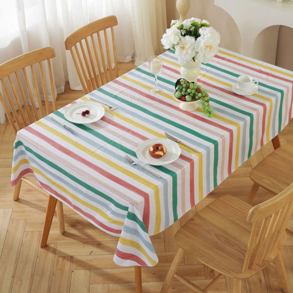 Oil-proof Waterproof Tablecloths PVC Table Decor Cloth Soft Table Cover Kitchen