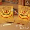 Folding Type Birthday Card 3D Light Gift Message Cards Gifts Invitations with Envelope