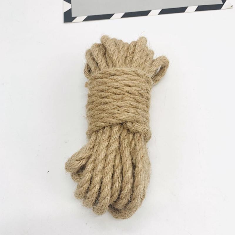 Funie de cânepă din iută, ecologică, lucrată manual, pentru decorarea și legarea pereților retro DIY