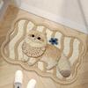 Cute Soft Absorben 3D Kitten Rug Cartoon Washable Floor Mat Non-slip Carpet Living Room