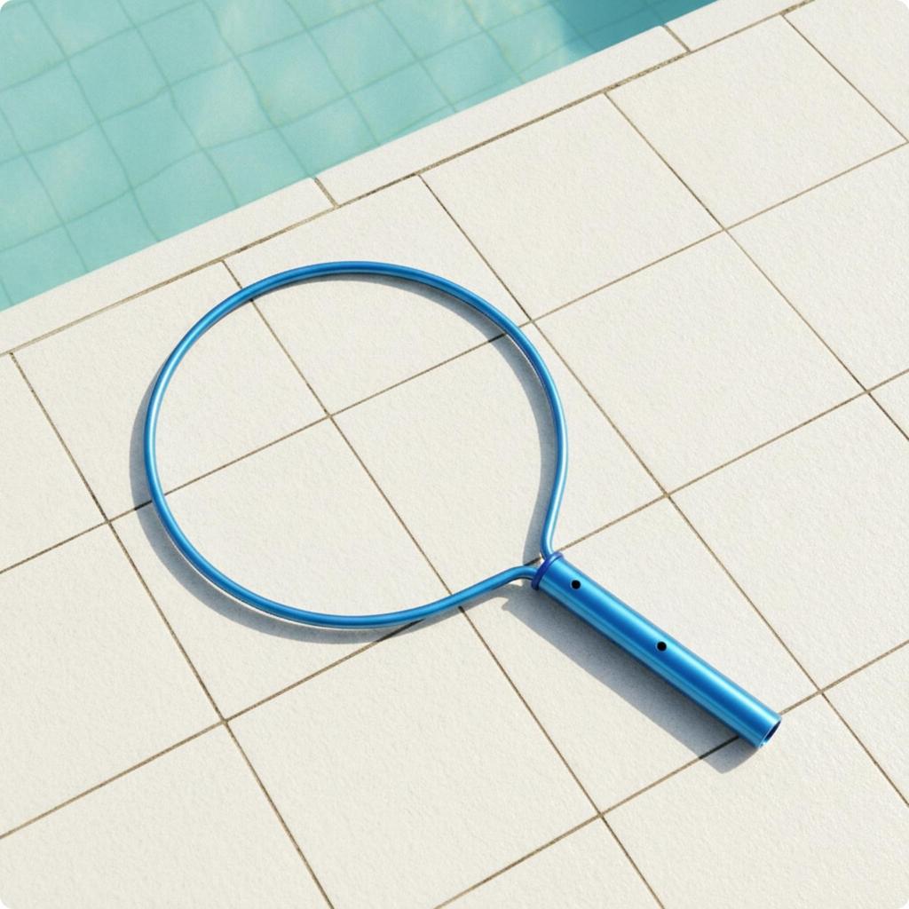 Pool Retrieval Hook LongReach with Pole Metal for Maintenance Crews, Swimming Pools Round