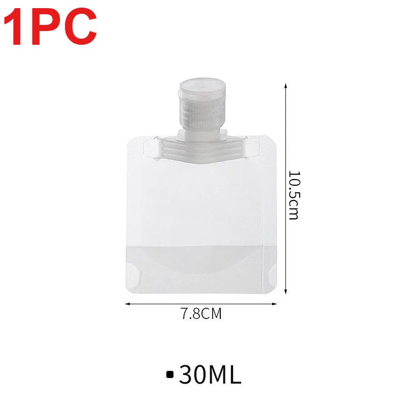 30/50/100ML Thickened Travel Size Refillable Pouch Portable Cosmetic Squeeze Bag for Lotion Shampoo Shower Gel Facial Cleanser