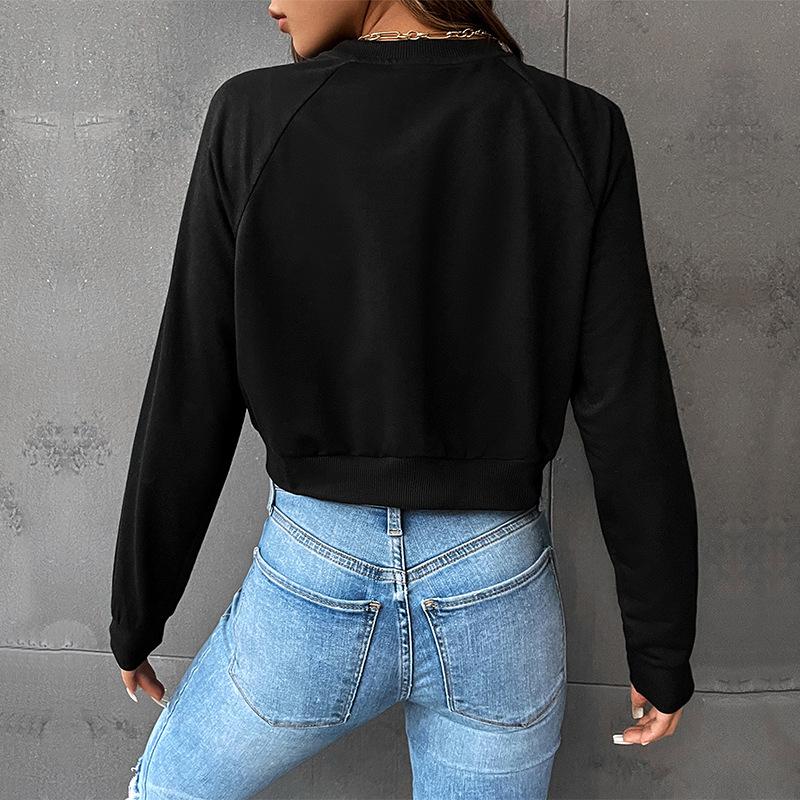 Casual Comfort and Versatility Valentine's Day Women's Short Autumn Sweatshirt Women